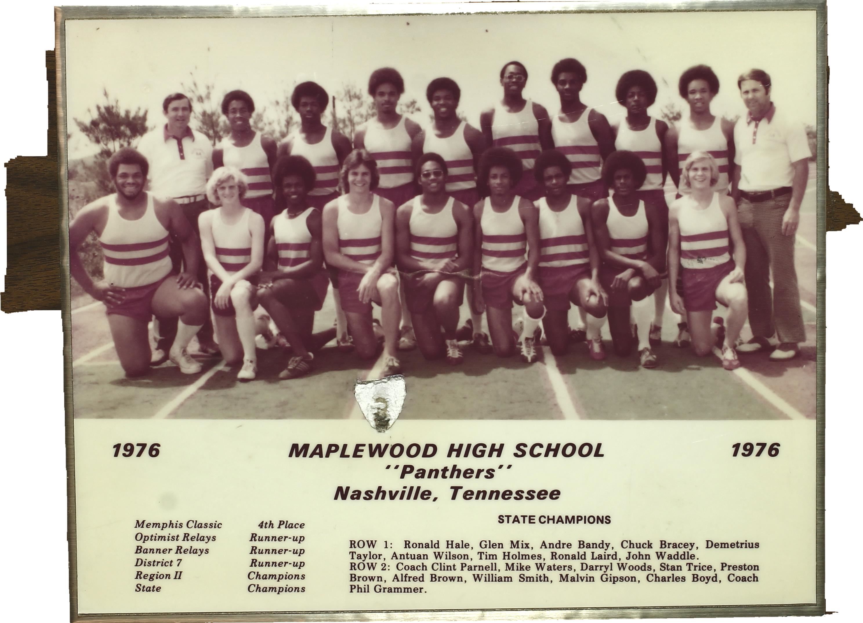 Wacinque's high school track and team photo